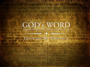 God's word. Trust and Obey.